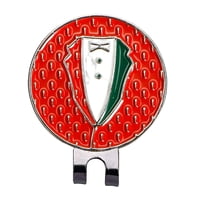 Magideal - Marcadores De Pelotas De Golf Con Clips Para Sombreros Para Hombres, Mujeres, Golfistas, Extraíbles, Se Fijan Fácilmente A Gorras De Golf, Regalos De , Rojo