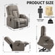 thumbnail image 1 of Infinite Position Single Motor Up to 350 LBS Power Lift Recliner Chair for Elderly, Heavy Duty Motion Mechanism with 8-Point Vibration Massage and Lumbar Heating, USB Charging Port, Cup Holders, Brown, 1 of 3