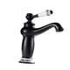 thumbnail image 5 of Grifo Para Lavabo De Baño, Liso, De Lujo, Estilo Victoriano, De Cerámica, Monomando, Color Negro, 5 of 5