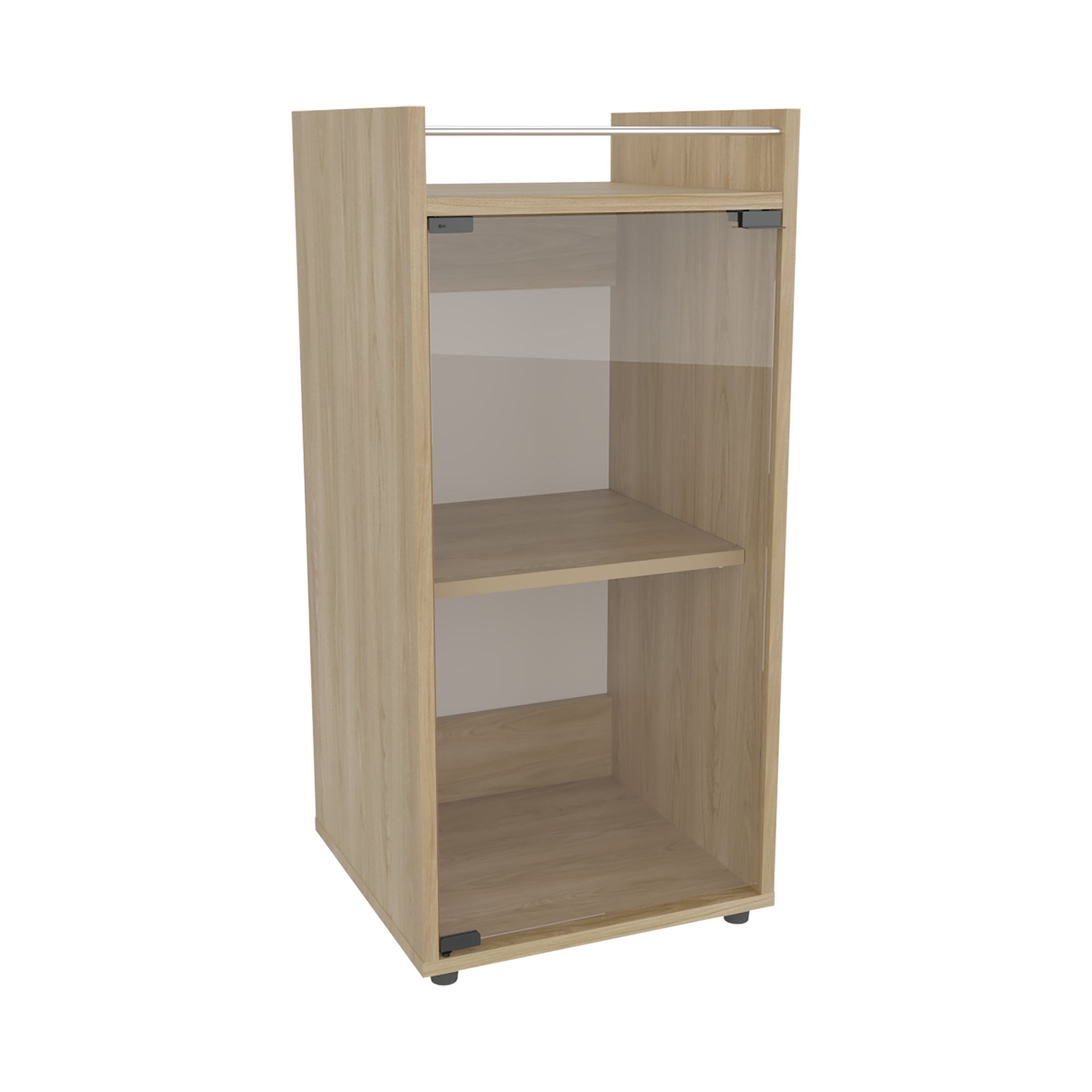 Fmfurniture - Bar Bajo 1 Puerta Cierre Iman 81,3x38,1x37,6 Cm Café Claro
