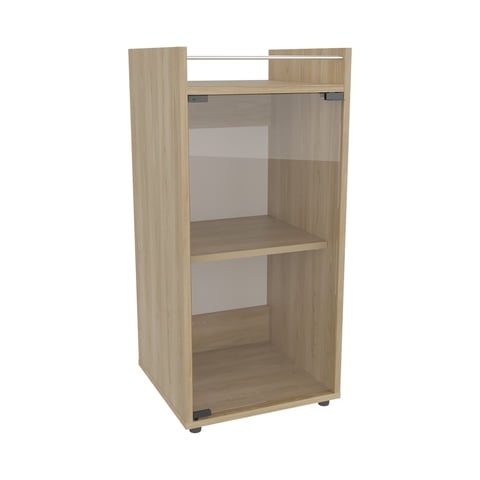 Fmfurniture - Bar Bajo 1 Puerta Cierre Iman 81,3X38,1X37,6 Cm Café Claro
