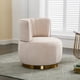 thumbnail image 1 of 360 Degree Swivel Cuddle Barrel Accent Sofa Chairs, Round Armchairs with Wide Upholstered, Fluffy Velvet Fabric Chair for Living Room, Bedroom, Office, Waiting Rooms, 1 of 3