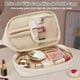 thumbnail image 3 of Bolsa De Maquillaje De Gran Capacidad, Diseño De Doble Capa, Mango Cómodo, Bolsa De Maquillaje De Viaje Para Mujeres, Bolsa De Maquillaje Portátil, Uso Multifuncional, 3 of 7