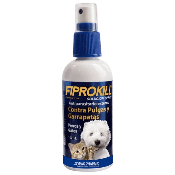 Antiparasitario Fiprokill Spray Para Perros y Gatos 100 mL