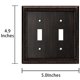 thumbnail image 3 of Placa de pared Henne Bery de doble palanca en bronce envejecido, 3 of 7
