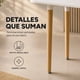 thumbnail image 2 of Escritorio 100x50x75 cm Blanco con Patas de Madera Estilo Nordico Home Office, 2 of 4