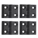thumbnail image 1 of 4 piezas de bisagras ajustables de 180 grados, bisagras de hoja de bloqueo de aleación de zinc de 43mmx58mm, bisagra de hoja abatible para caja de madera, gabinetes de comedor y mesa, negro, 1 of 6