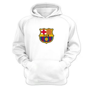 Genérico - Polerón Canguro Barcelona Blanco Talla Xl Unisex