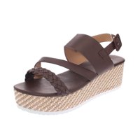 Sandalia Plataforma Café Oscuro Vía Franca