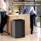 thumbnail image 2 of Cubo de basura YOJIA 25 L acero inoxidable negro cuadrado, 2 of 8
