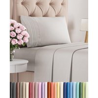 Juego De Sábanas Cgk Unlimited, Tamaño Doble, Gris Francés, 3 Piezas