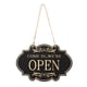 thumbnail image 4 of Letrero De Puerta Cerrada Abierta, Letrero De Negocios, Madera Colgante Para Tienda, Pub, Restaurante, Letras Doradas Negras, 4 of 5