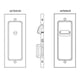 thumbnail image 2 of Cerradura De Embutir Para Puerta Corrediza Moderna Rectangular Bronce, 2 of 2