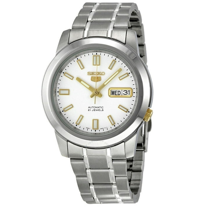 Reloj Seiko Clásico Con Esfera Blanca Para Hombre - Snkk07