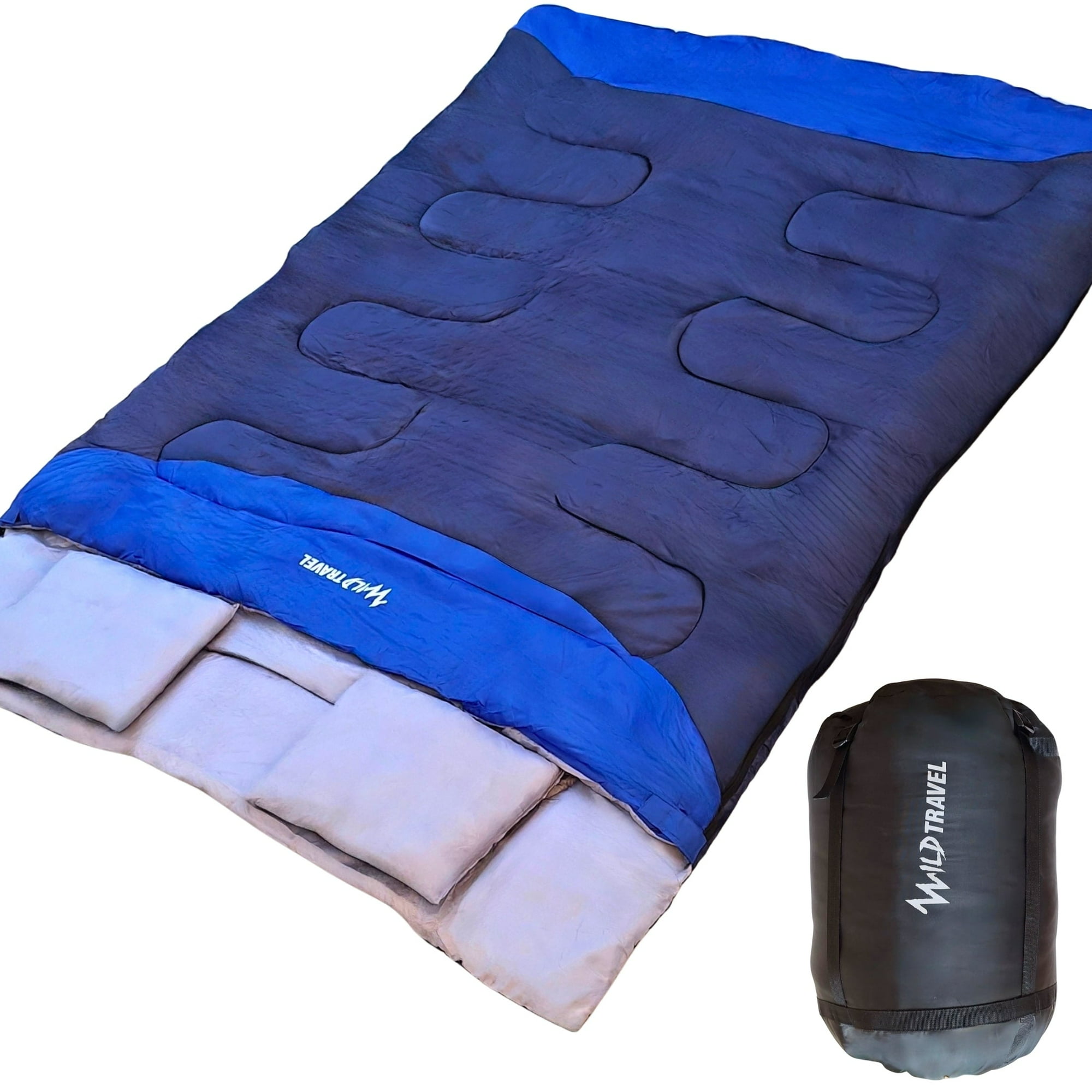 Wild Travel - Saco De Dormir Dos Plazas Doble Familiar Cozy Haven -5° +15° 3600g