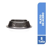 Plato Para Perro De Acero Tamaño S 1 Un Buddy Pet