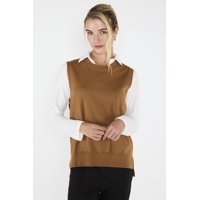 Woman By Eclipse - Vest Sweater Gabriela Café Cafe S
