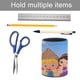thumbnail image 5 of Pequeños Einstein-theme Cylinder Pen Holder Pencil Organizer with Flannel Lining PVC Leather Material Cardboard Base for study work 10*8CM, 5 of 6