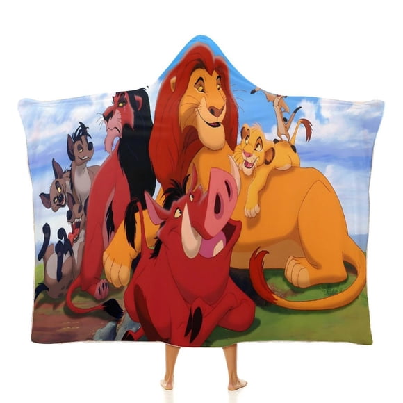 Manta Capa Con Capucha El Rey León Simba 100x130cm