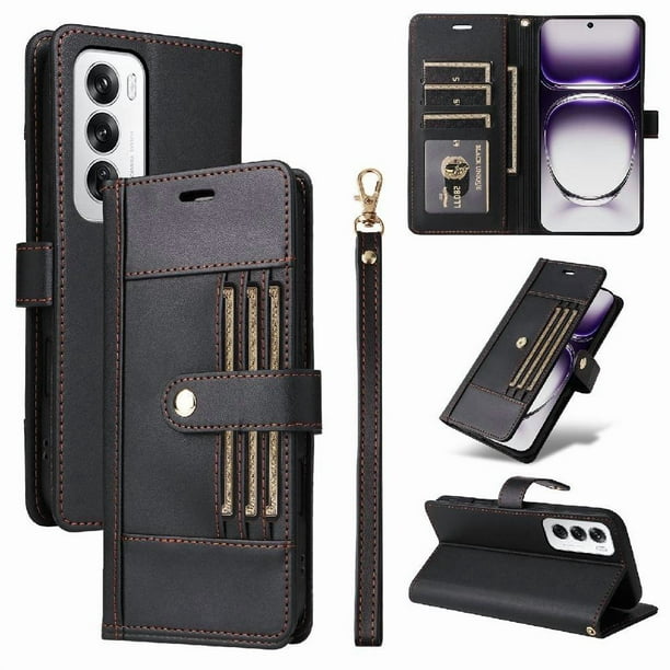 FOXDOCK Funda tipo Cartera para Realme 13 5G – Cubierta de Cuero PU con Múltiples Ranuras, Bolsillo para Efectivo y Correa de Muñeca