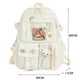 thumbnail image 1 of Preppy Style Large Capacity Students School Bags Casual Canvas Female Backpack Fashion Patchwork Women Knapsack with Card Badge, 1 of 3