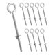 thumbnail image 1 of Eye Bolts QWORK de acero inoxidable con tuercas, paquete de 10 unidades, 1/4 x 4, 1 of 8