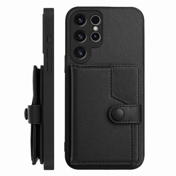 FOXDOCK Funda para SAMSUNG Galaxy S23 ultra con Bloqueo RFID - Diseño Elegante con Cierre de Botón