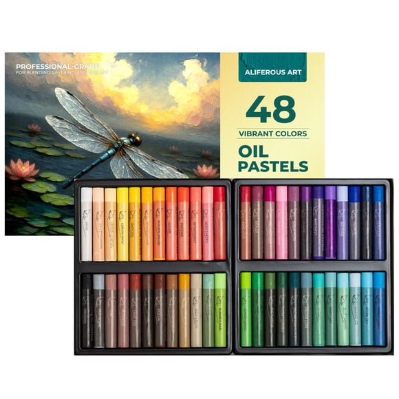 Set de pasteles al óleo Aliferous Art de 48 colores para artistas