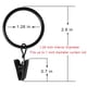 thumbnail image 2 of Anillos Para Cortinas Con Clips Paquete De 40 Negros, 2 of 8