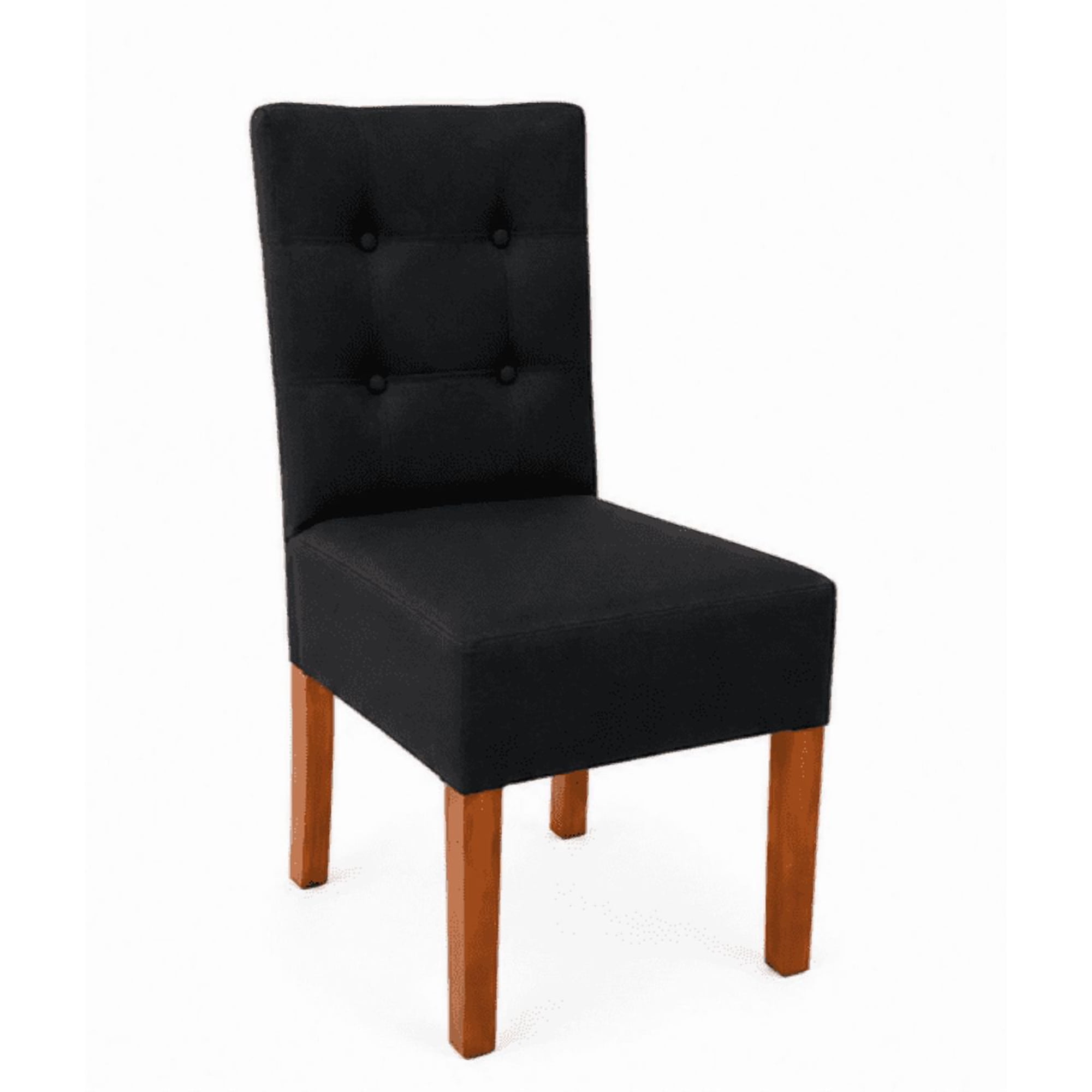 Rous Muebles - Pack 4 Sillas De Comedor, Respaldo Curvo, Estilo Capitoné, Color Negro