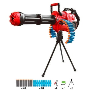 Global Latin Group - Ametralladora De Dardos Automática Con Trípode Y Luces Led Rojo