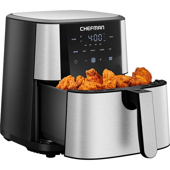 Freidora de aire Chefman TurboFry 6 qt de acero inoxidable