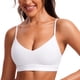 thumbnail image 1 of Sostén CRZ YOGA Butterluxe para yoga, sin aros, escote en V, blanco, talla S, 1 of 6