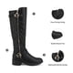 thumbnail image 4 of Bota DREAM PAIRS hasta la rodilla con tacón grueso negro y cierre, 4 of 8