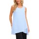 thumbnail image 4 of INSPIRE CHIC Blusa sin mangas de gasa casual de mujer para el regreso a clases, cuello redondo, asimétrica, holgada, verano, talla L, azul cielo, 4 of 6