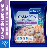 Camarón Mediano Pelado Con Cola Cocido 500 G Lider
