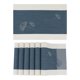 thumbnail image 1 of REGALWOVEN Juego de 6 Manteles Individuales para Decoración de Mesa de Comedor de Cocina Lavables Resistentes al Calor Manteles Individuales Limpiables Azul Marino 18*12in, 1 of 7