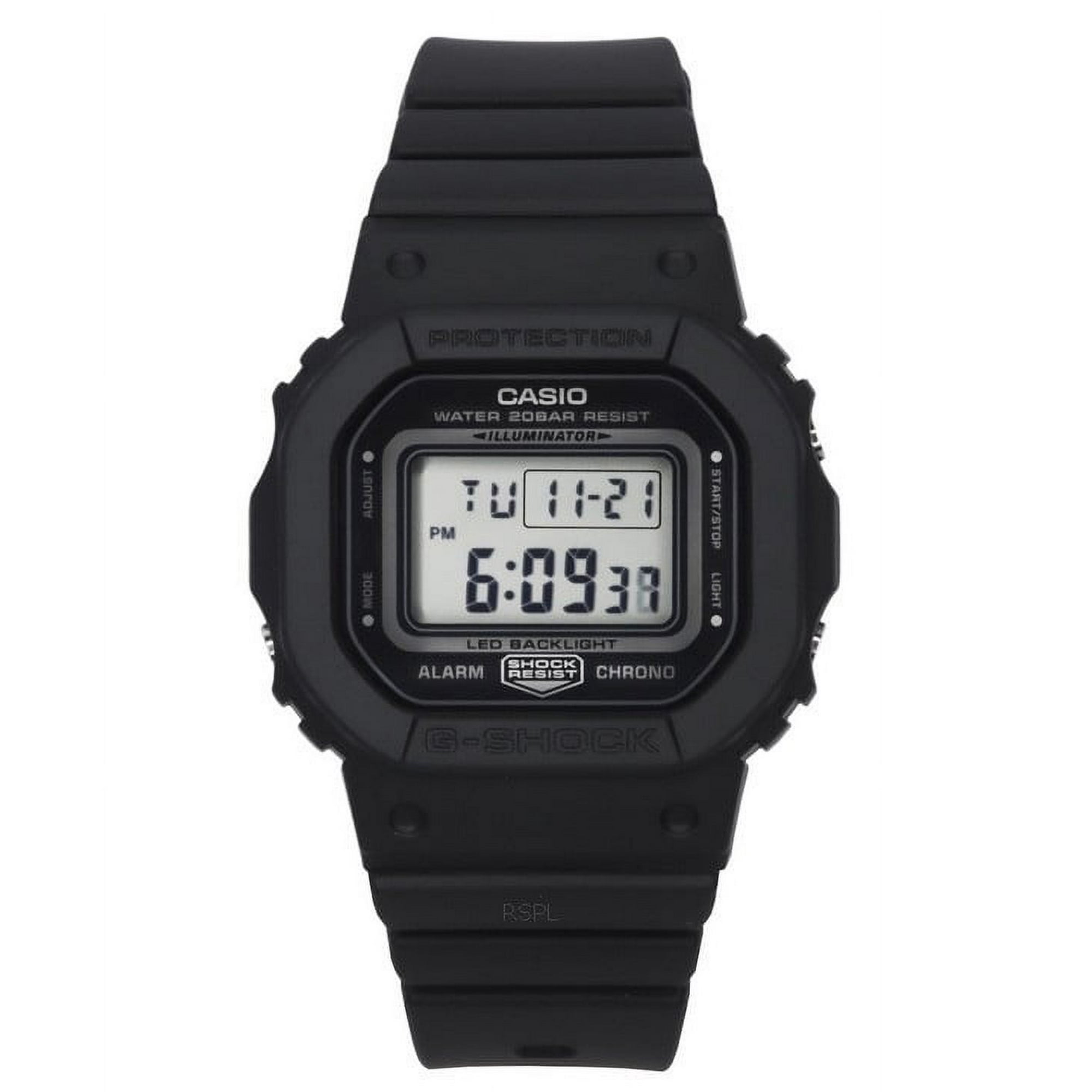 Reloj Casio G-shock Digital, Correa De Resina Negra, Esfera Negra, Cuarzo, Modelo Gmd-s5600ba-1, 200m Para Mujer