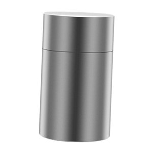 Bothyi - Tarro De Almacenamiento De Aluminio Compacto, Elegante, Sencillo Y Portátil Para Galletas, Harina Y Café, Color Plateado