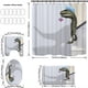 thumbnail image 1 of 1/3/4pcs Waterproof Dinosaur Shower Curtain Set with Non-Slip Mat and Toilet Lid Cover - Perfect Bathroom Decor and Organization, 1 of 4