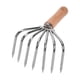 thumbnail image 1 of Rastrillo Manual Mango De Madera Cultivador De Mano Herramienta De Jardinería Para Plantas De Patio Trasero Mango Corto 7 Dientes, 1 of 2