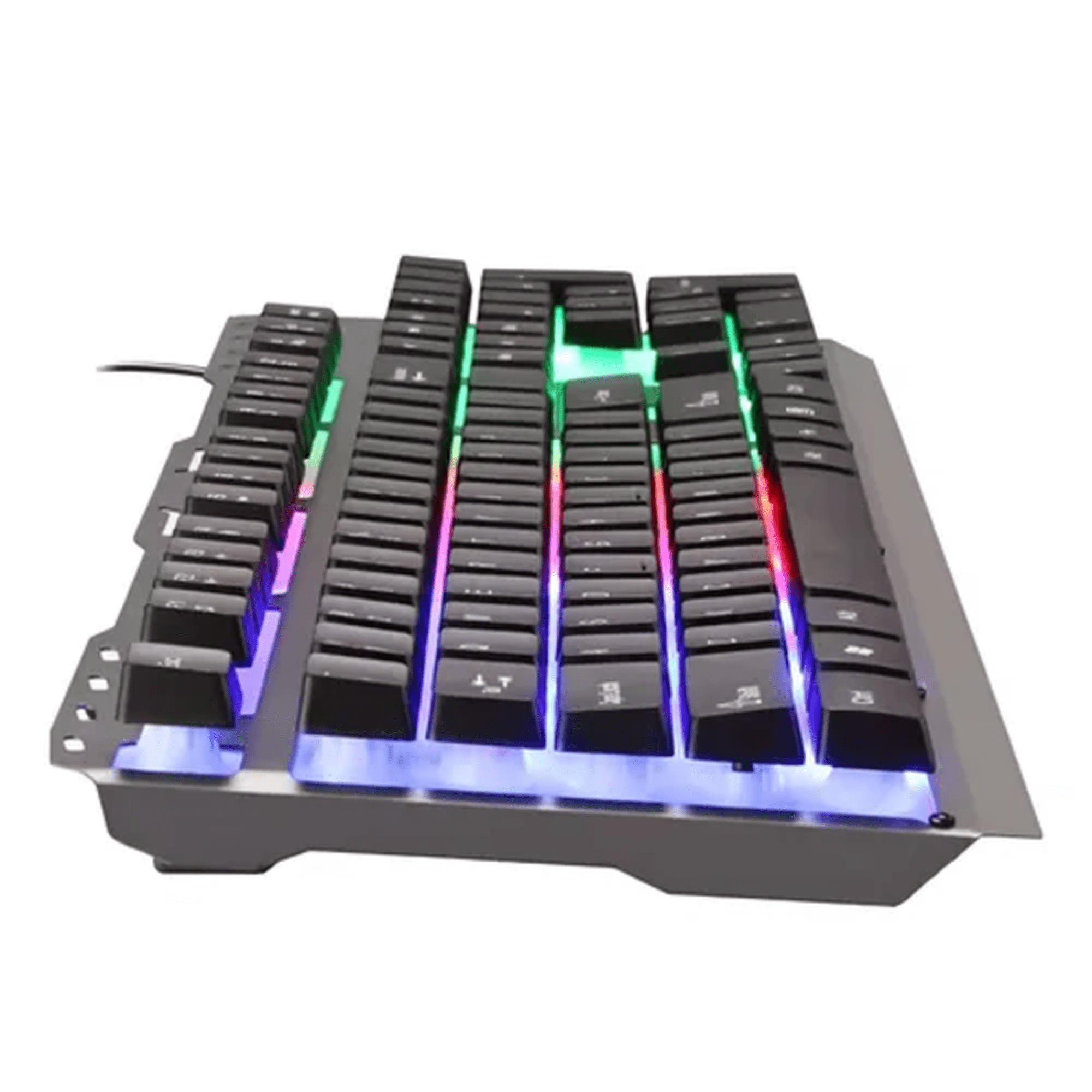 Genérico - Teclado Gamer Jx-k808 Rgb Español Base Metal