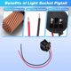 thumbnail image 4 of 2 Juegos de Adaptadores de Retenedor de Enchufe de Bombilla H7 para Hyundai Veloster 2012-2018 Enchufe de Bombilla H7 para Hyundai para Genesis Coupe 2013-2016 Reemplazo 18647-55007S, 4 of 7