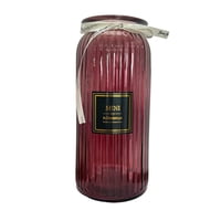 Oem - Florero Jarron Decorativo Vidrio Colorido Lineas 24Cm F