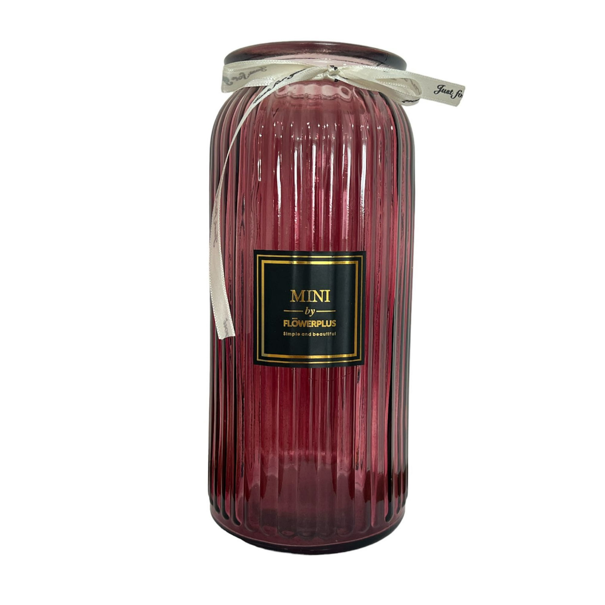 Oem - Florero Jarron Decorativo Vidrio Colorido Lineas 24cm F