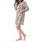 thumbnail image 4 of INSPIRE CHIC Camisón de Mujer a Rayas con Botones, Manga Larga, Vestido de Dormir Suave con Bolsillo en el Pecho y Cuello con Muesca M Raya Negra, 4 of 5