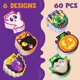 thumbnail image 2 of Juego de minibloc de notas JOYIN con personajes espeluznantes de Halloween, 60 unidades, 2 of 8