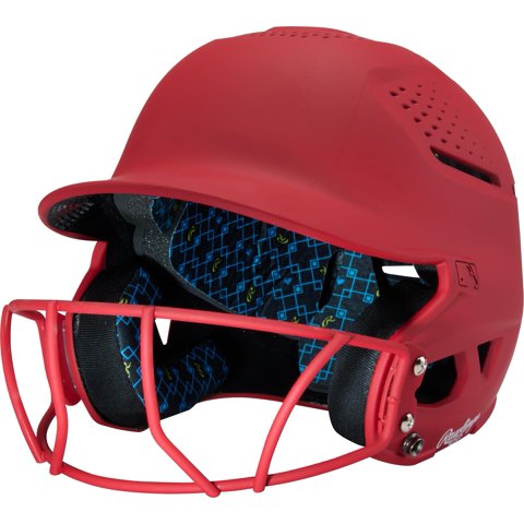Casco De Bateo De Softbol Rawlings Serie Rx2 Junior Scarlet