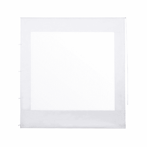 Cortina Roller Cierre De Terraza 100 X 250 Cm Blanca Vincenzi