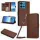 thumbnail image 1 of Funda Cartera Trébol para Motorola Moto G75 5G con Ranuras Tarjetas y Carga Inalámbrica Marrón, 1 of 6